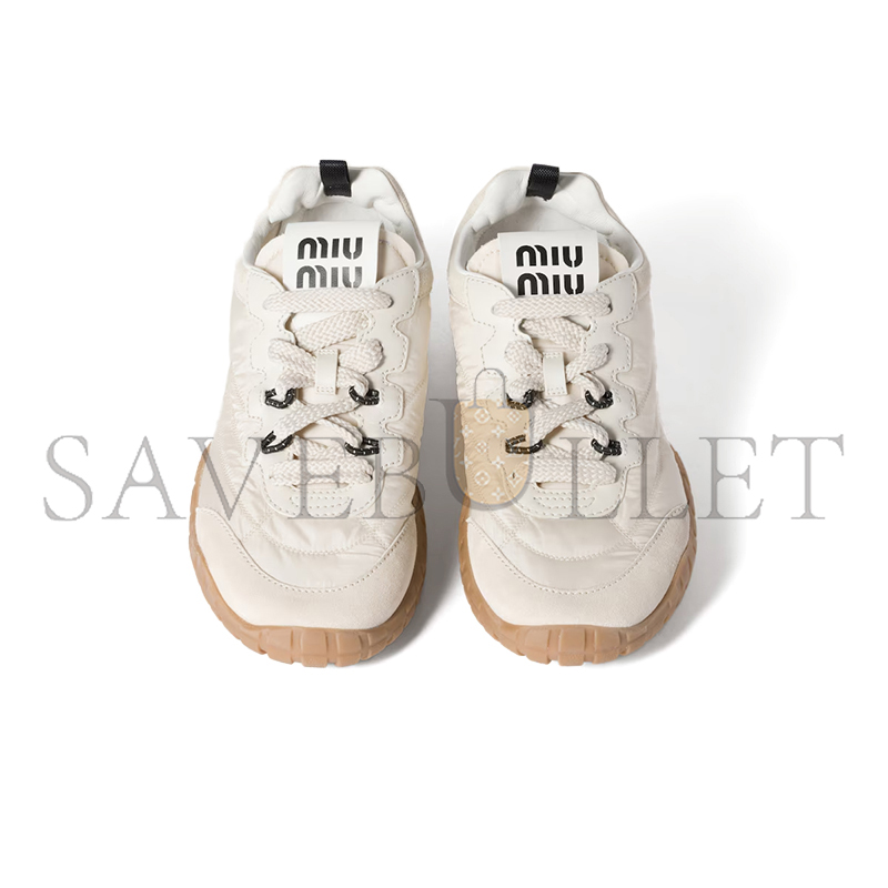 MIU MIU TYRE TECHNICAL FABRIC AND SUEDE SNEAKERS 5E417E MIU MIU TYRE TECHNICAL FABRIC AND SUEDE SNEAKERS 5E417E